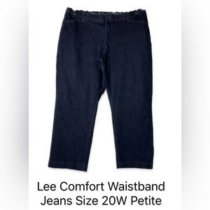 Lee Comfort Waist Jeans Women’s Size 20WP Dark Wash Straight Leg